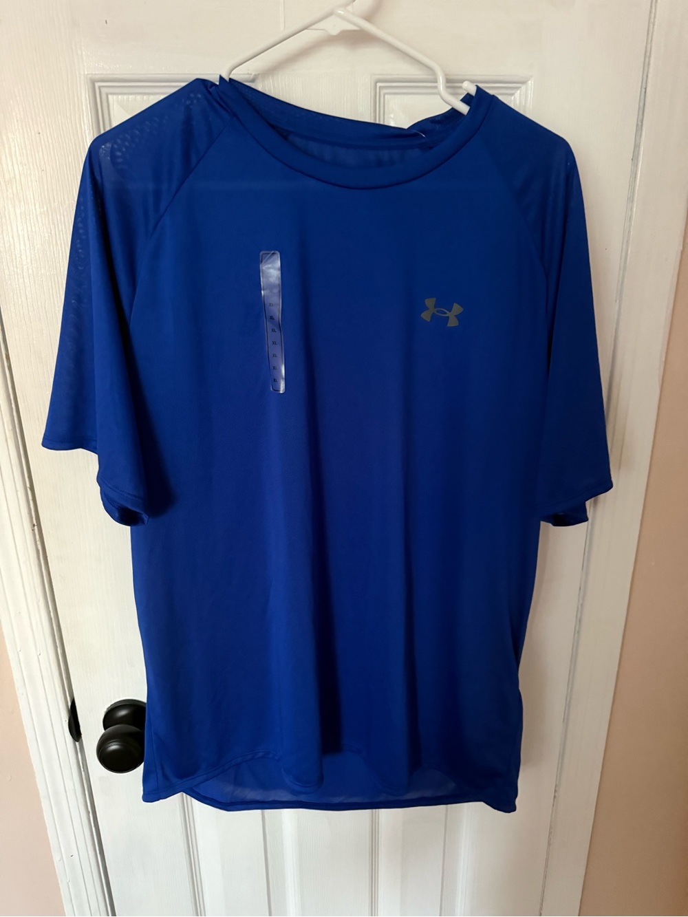 NWT Under Armour Men’s Blue Short-Sleeve Tech Performance Shirt size XL
